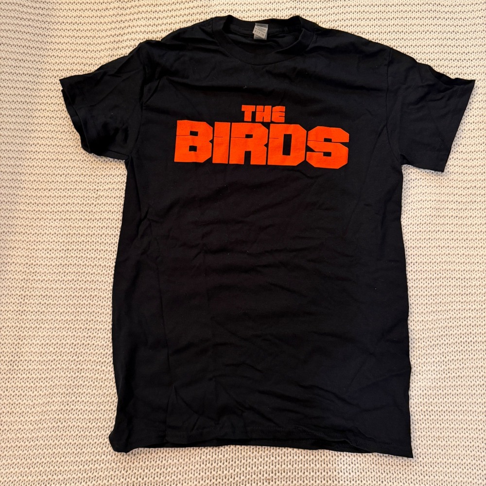 Baltimore Orioles The Birds T-Shirt Mens Small Black Orange MLB Baseball Fan Tee